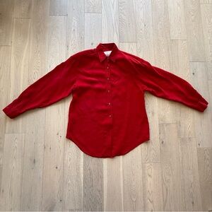 Longhorn Red Women's Button Down Shirt Size Large